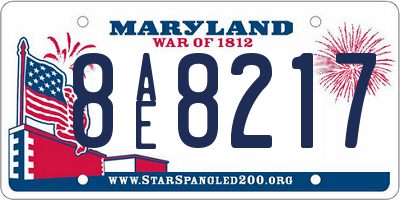 MD license plate 8AE8217