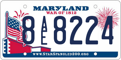 MD license plate 8AE8224