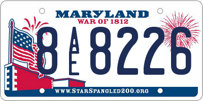 MD license plate 8AE8226