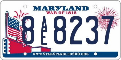 MD license plate 8AE8237