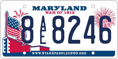 MD license plate 8AE8246