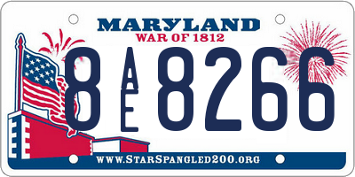 MD license plate 8AE8266
