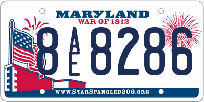 MD license plate 8AE8286