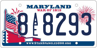 MD license plate 8AE8293