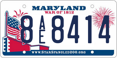 MD license plate 8AE8414