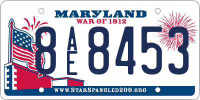 MD license plate 8AE8453