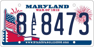 MD license plate 8AE8473