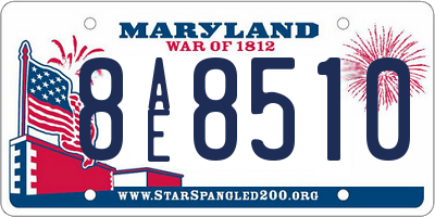 MD license plate 8AE8510