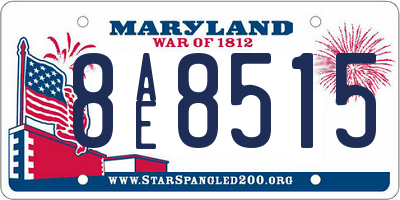 MD license plate 8AE8515
