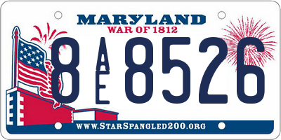 MD license plate 8AE8526