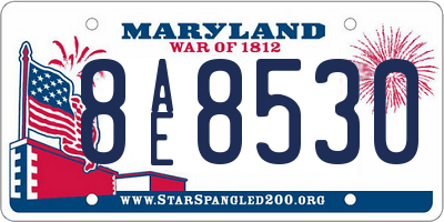 MD license plate 8AE8530