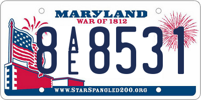 MD license plate 8AE8531