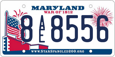 MD license plate 8AE8556