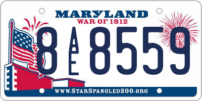 MD license plate 8AE8559