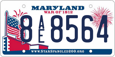 MD license plate 8AE8564