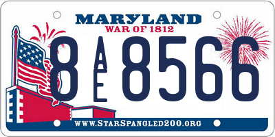 MD license plate 8AE8566