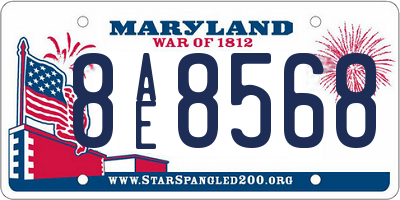 MD license plate 8AE8568
