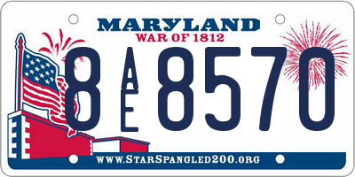 MD license plate 8AE8570