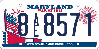 MD license plate 8AE8571