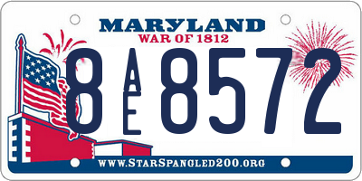 MD license plate 8AE8572