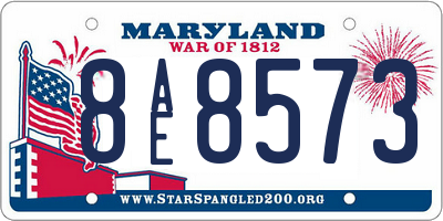 MD license plate 8AE8573