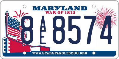 MD license plate 8AE8574