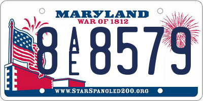 MD license plate 8AE8579
