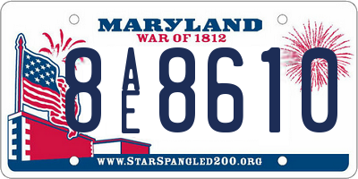 MD license plate 8AE8610