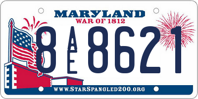 MD license plate 8AE8621