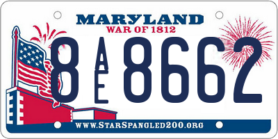 MD license plate 8AE8662