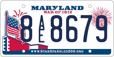 MD license plate 8AE8679