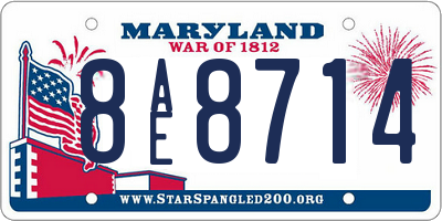 MD license plate 8AE8714