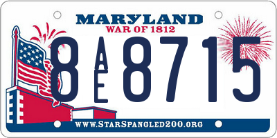 MD license plate 8AE8715