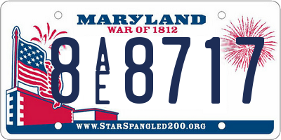 MD license plate 8AE8717