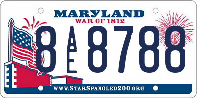 MD license plate 8AE8788