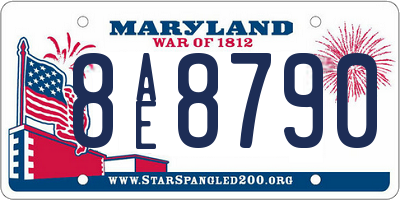 MD license plate 8AE8790