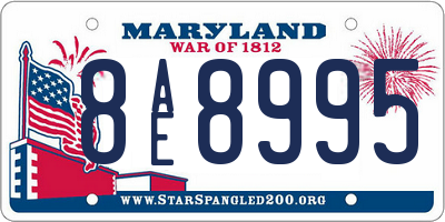 MD license plate 8AE8995