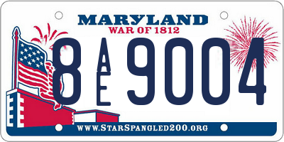 MD license plate 8AE9004