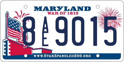 MD license plate 8AE9015
