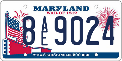 MD license plate 8AE9024