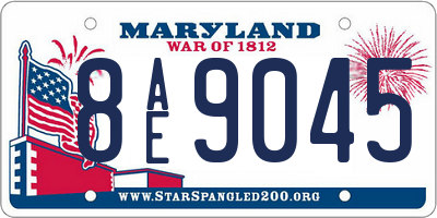 MD license plate 8AE9045