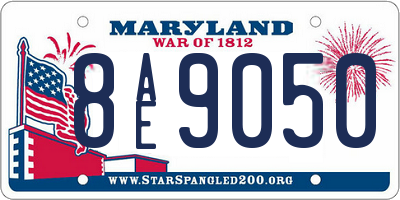 MD license plate 8AE9050