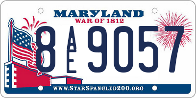 MD license plate 8AE9057