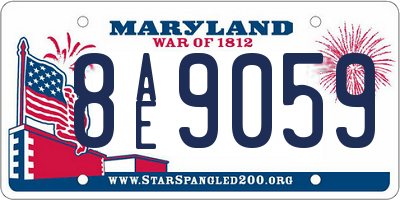 MD license plate 8AE9059