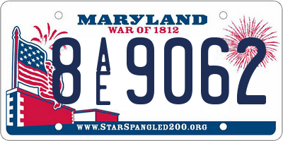 MD license plate 8AE9062