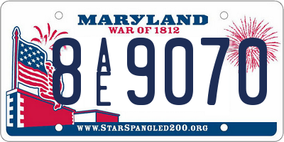 MD license plate 8AE9070