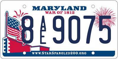 MD license plate 8AE9075