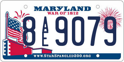 MD license plate 8AE9079