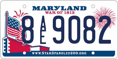 MD license plate 8AE9082