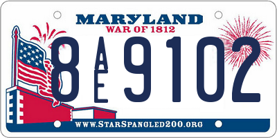 MD license plate 8AE9102